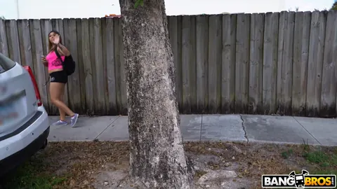 Selena Blaze: Thick Latina Sucks Cock and Takes Anal Outdoors by the Car – photo 1 of 21