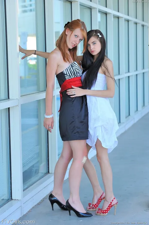 Pepper Kester: Tall Redhead Strips Out of Her Dress for Public Lesbian Fingering – photo 10 of 20