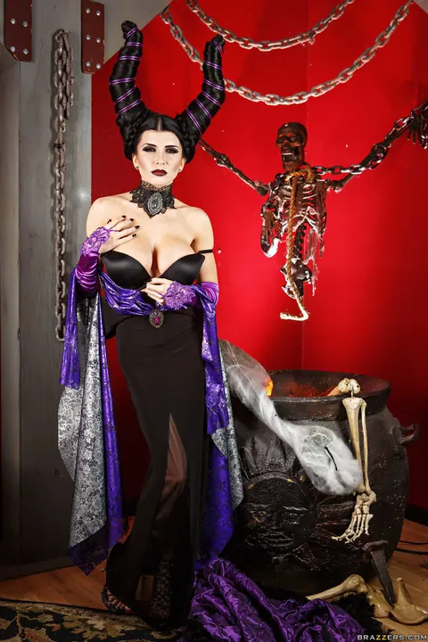 Romi Rain: Busty Brunette in Costume Takes a Big Cock – photo 14 of 21