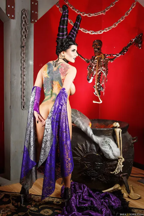 Romi Rain: Busty Brunette in Costume Takes a Big Cock – photo 20 of 21
