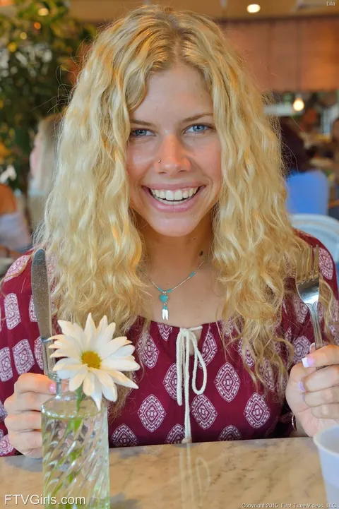 Addison Belgium: Pale Curly Blonde MILF Strips Outdoors and Masturbates Inside – photo 20 of 20