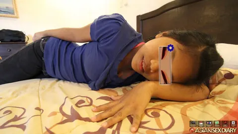 Petite Asian Babe in Jeans and Uniform Rides for a Facial – photo 2 of 15