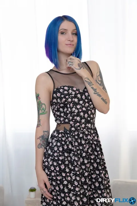Keoki Star: Tattooed Thick Babe in a Skirt and Heels Fucks Her Man – photo 1 of 15