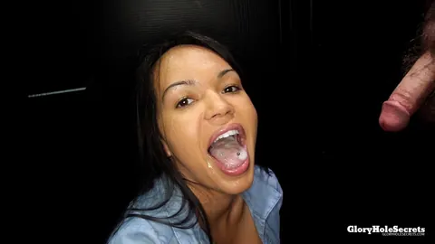 Busty Brunette Sucks and Strokes Until She Swallows Every Load – photo 1 of 19