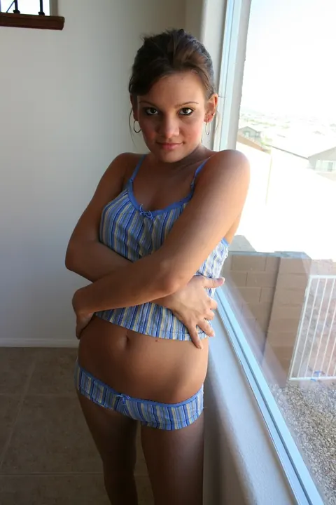 Kate Crush: Busty Brunette Strips Out of Her Panties by the Window – photo 3 of 20