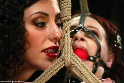 Claire Adams: Redhead MILF in Bondage Licks and Fingers Her Bound Partner – photo 11 of 21