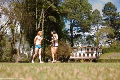 Brazilian Trans Woman Dominates Bondage Sex Outdoors – photo 7 of 20