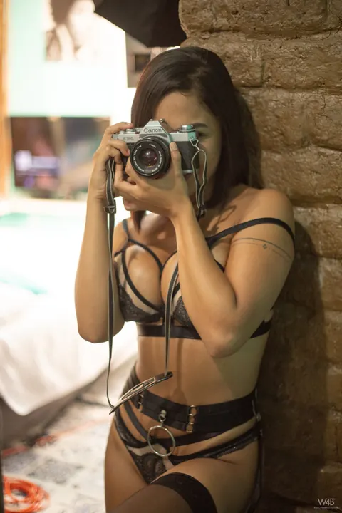 Tanned Latina in Lingerie Plays with a Dildo – photo 4 of 20
