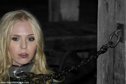 Claire Adams: Skinny Blonde MILF Poses in Latex Bondage with Pierced Nipples – photo 14 of 20