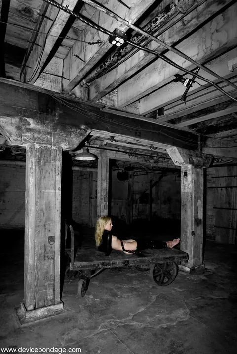 Claire Adams: Skinny Blonde MILF Poses in Latex Bondage with Pierced Nipples – photo 2 of 20