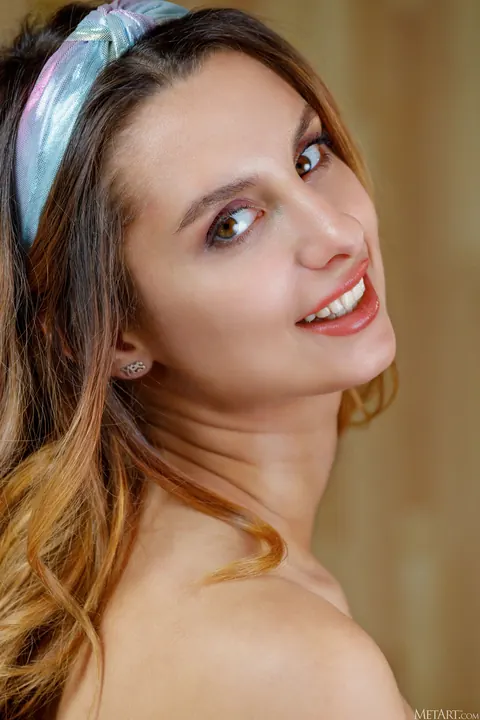 Lolli Spring: Skinny Ukrainian Brunette Pulls Panties Aside in a Skirt – photo 9 of 21
