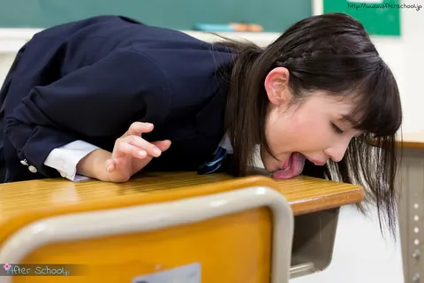 Japanese Brunette in Socks Sucks Cock and Spreads in the Office – photo 8 of 16