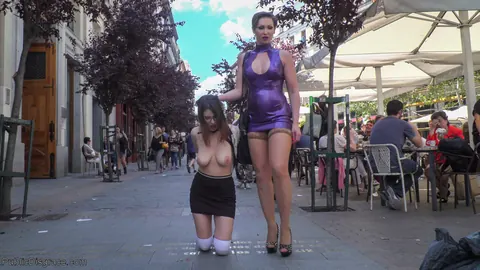 Yasmin Scott: Brunette with Big Tits and Glasses Bound in Public BDSM – photo 11 of 21