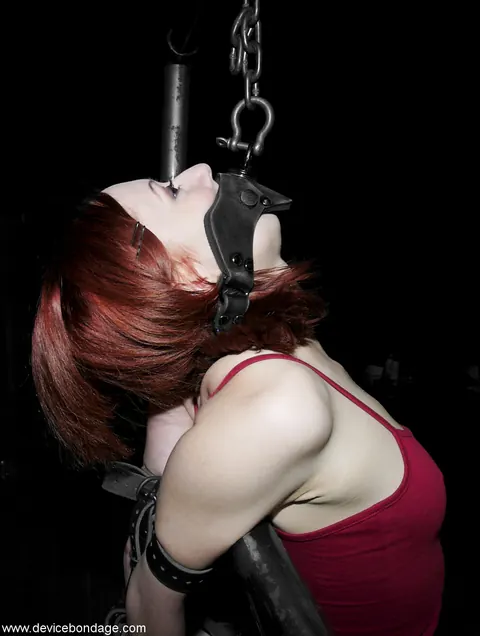 Sabrina Sparx: Petite Redhead MILF Undresses While Bound to Metal Frame – photo 10 of 19
