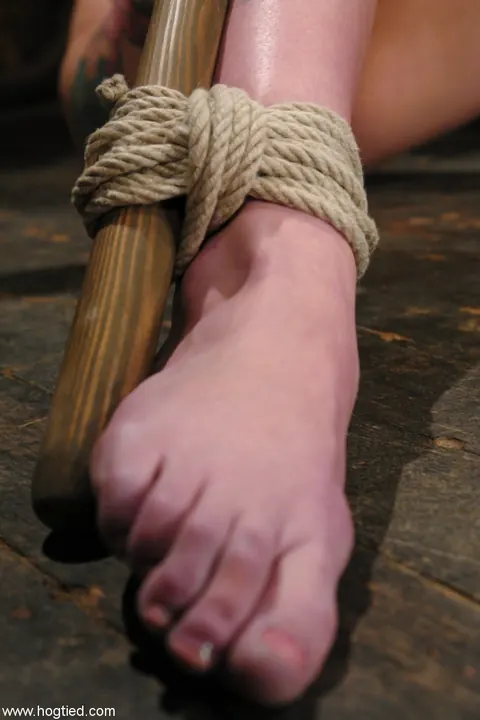 Sarah Jane Ceylon: Mature Blonde MILF Bound and Hogtied in BDSM – photo 1 of 21