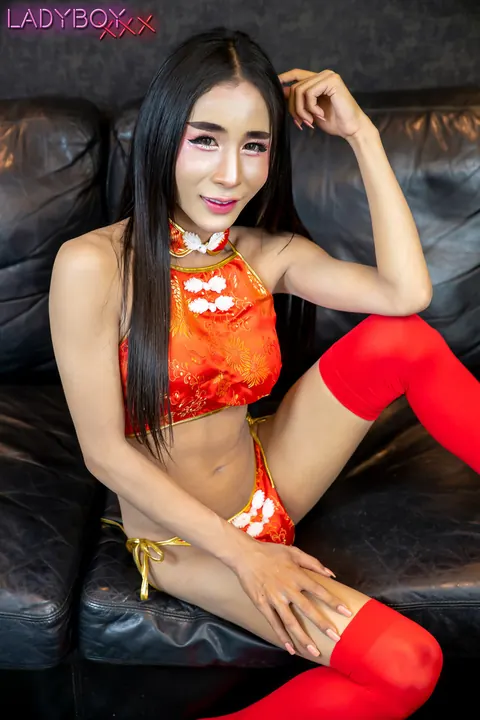Asian Trans Woman Unties Bikini and Poses Nude – photo 5 of 16