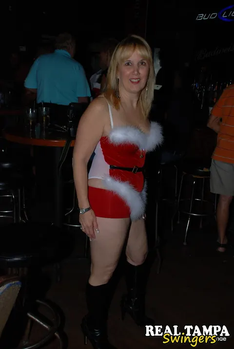 Mandi McGraw & Tracy Lick: Tall Blonde MILF in Uniform Sucks BBC at a Party – photo 2 of 21