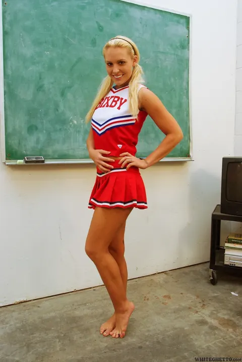 Jamey Janes: Blonde PAWG Flashes Panties in Uniform – photo 1 of 15