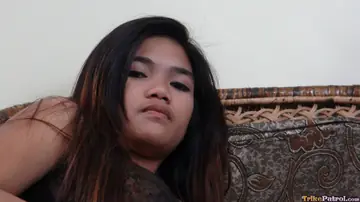 Slim Filipina in Panties Sucks and Fucks Doggy Style