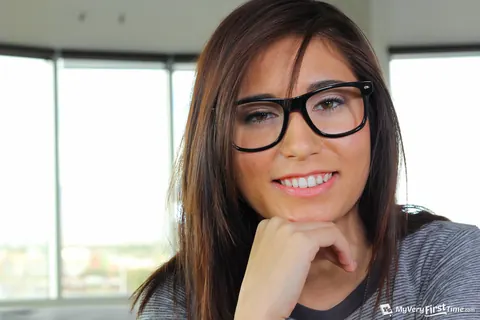 Kimberly Costa: Brunette in Glasses Spreads Her Pussy and Ass – photo 3 of 17