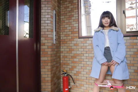 Haruka Miura: Japanese Brunette Pulls Panties Aside in Pantyhose Outdoors – photo 13 of 15