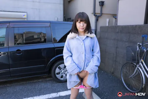 Haruka Miura: Japanese Brunette Pulls Panties Aside in Pantyhose Outdoors – photo 6 of 15