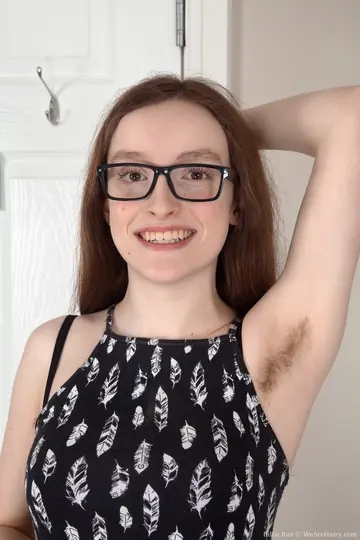 Billie Rae – Brunette in Glasses Shows Her Hairy Pussy and Big Tits