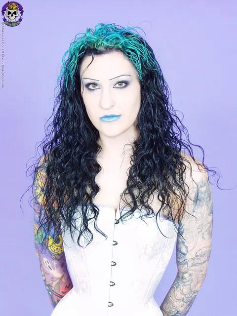 Jen Vixen: Tattooed Brunette in Cosplay Boots and Skirt Shows Her Shaved Pussy – photo 12 of 15