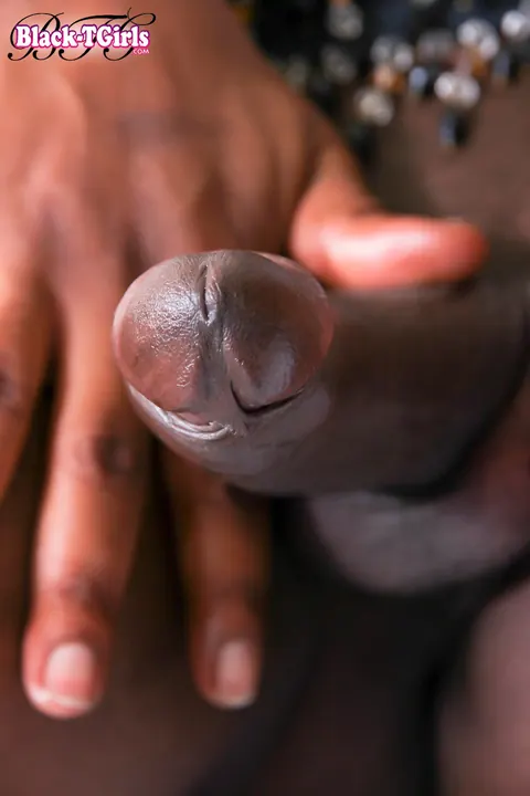 Thick Ebony Trans Woman Reveals Her Big Ass and Cock – photo 9 of 16