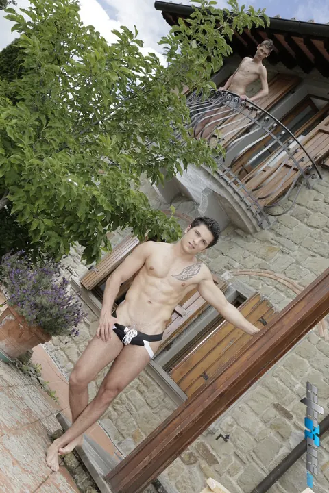 Two Men Strip and Fuck Doggy Style Outdoors – photo 6 of 21