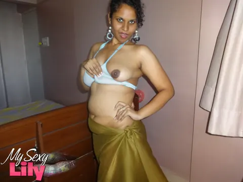 Thick Indian Woman with Big Tits Teases in Lingerie and Bikini – photo 11 of 16