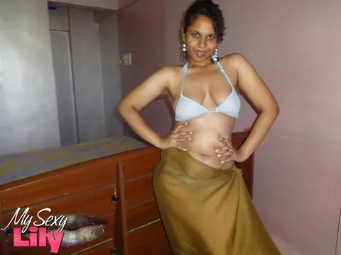 Thick Indian Woman with Big Tits Teases in Lingerie and Bikini – photo 4 of 16