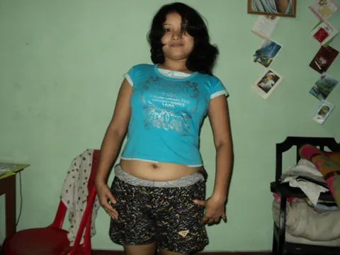 Indian Brunette in Shorts Gives a Blowjob Fully Clothed – photo 9 of 15
