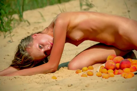 Nicolle A: Petite Blonde Strips Nude and Spreads Her Shaved Pussy Wide Outdoors – photo 15 of 21