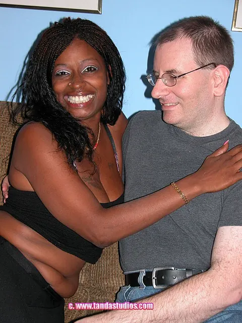 Curvy Ebony MILF with a Big Ass Kisses and Fucks a White Man – photo 2 of 21