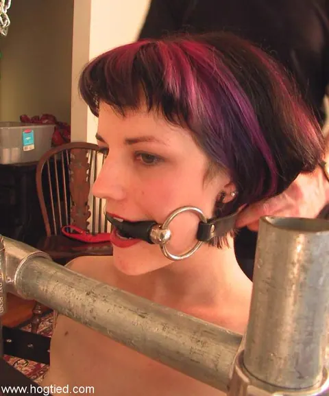 Ambyr: Petite MILF in Bondage Spreads in the Gym – photo 6 of 20