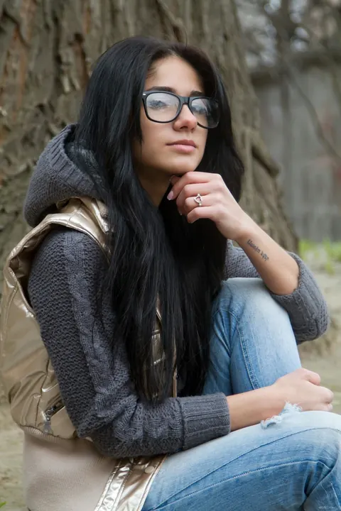 Slim Brunette Strips Out of Her Jeans and Lingerie in Public – photo 21 of 21