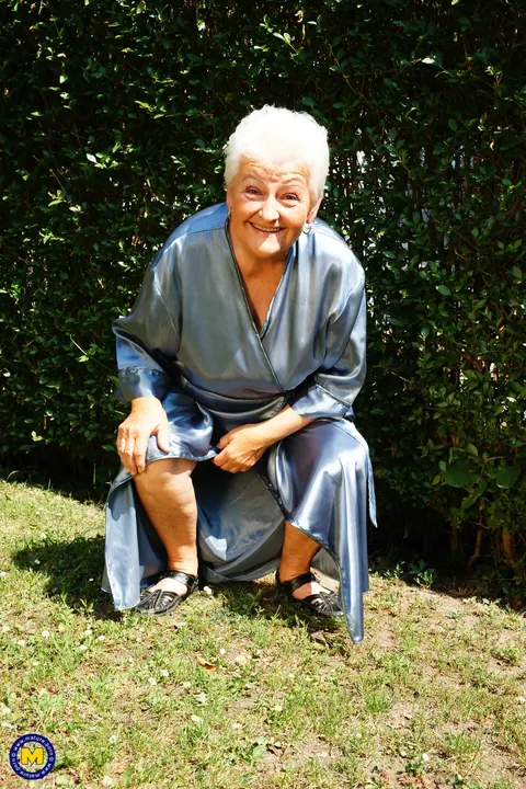 Mature European Woman Drops Her Robe and Masturbates – photo 2 of 20
