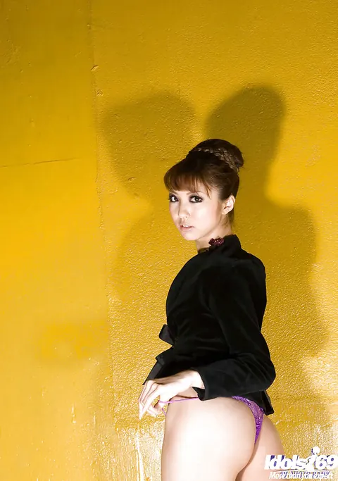 Kotone Aisaki: Japanese Brunette Strips Out of Her Skirt and Panties – photo 5 of 15