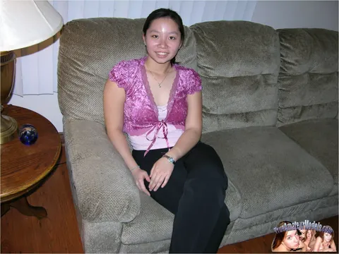 Asian Woman with Big Tits Undresses and Spreads Wide – photo 10 of 17