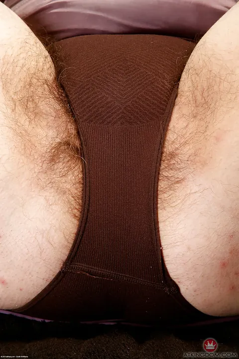 Mature BBW in Panties Pulls Them Aside and Spreads Her Hairy Pussy – photo 5 of 16
