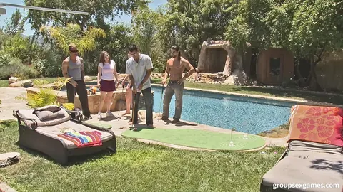 Jennifer White: European Brunettes Suck and Fuck in a Pool Orgy – photo 3 of 21