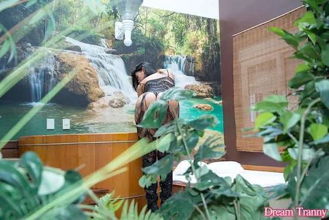 Thick Asian Trans Woman Takes Bareback Double Penetration in a Threesome – photo 8 of 21
