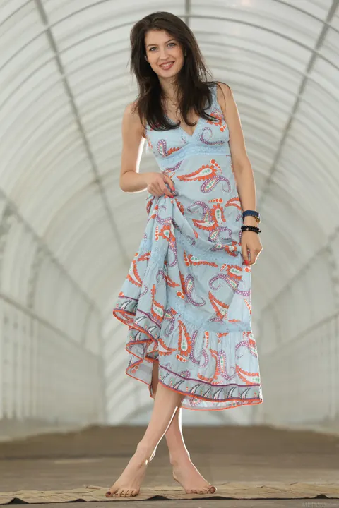 Ganna A: Tall Russian Brunette Strips Out of Her Summer Dress – photo 1 of 21
