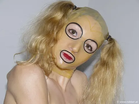 Blonde in Latex and Stockings Dildos Her Pussy in Heels – photo 1 of 16