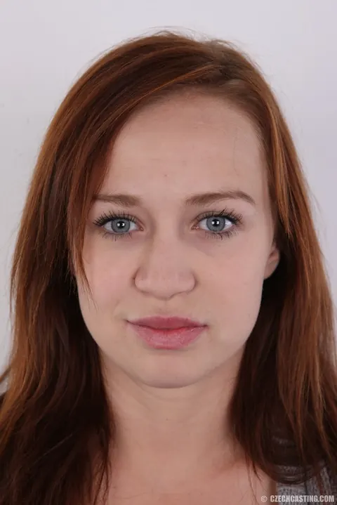 Emma Pearl: Czech Redhead with Big Tits Strips Out of Her Thong – photo 1 of 20
