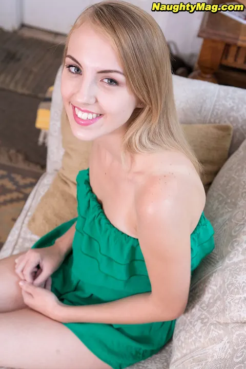 Jenna Marie: Slim Blonde Has Her Skirt Lifted and Natural Tits Exposed – photo 3 of 16