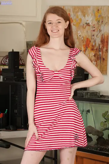 Redhead in Panties Takes Anal Toy and Fingers Herself