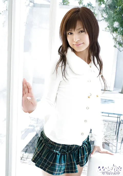 Misaki Mori: Japanese Brunette Reveals Her Hairy Bush After Shedding Uniform – photo 1 of 16