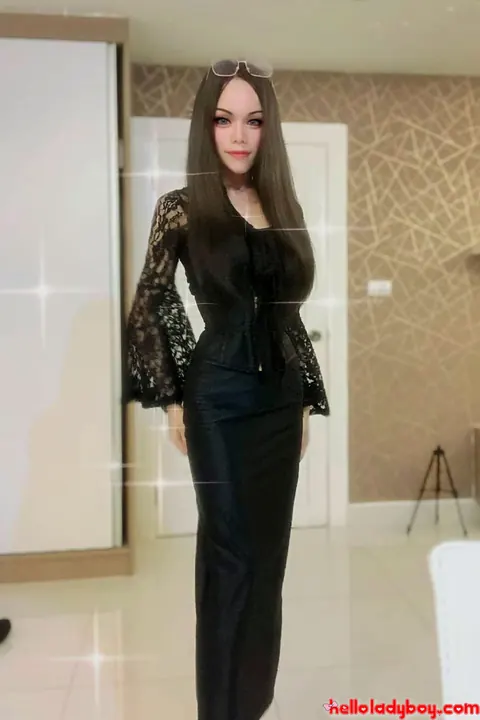 Asian Trans Woman Undresses and Shows Her Uncut Cock – photo 12 of 21
